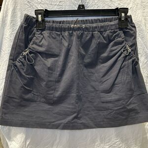 PacSun, Women’s, Bungee Cord Pockets, Miniskirt, Steel Gray, Size: S
